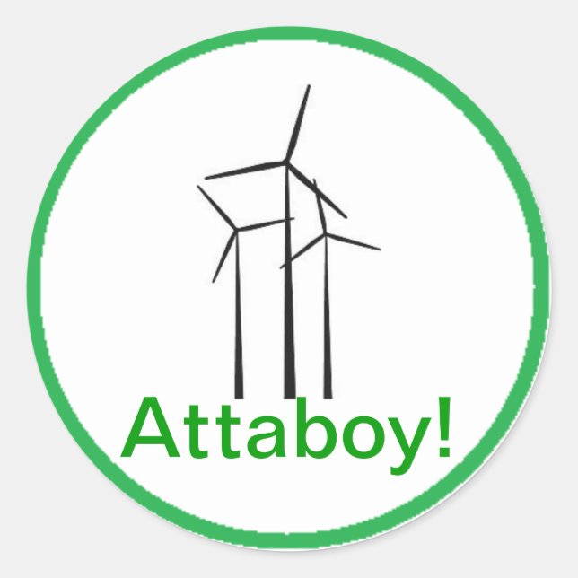 Sticker Rond Turbine éolienne Atta Boy (Devant)