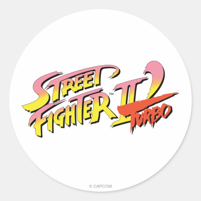 Sticker Rond Turbo Street Fighter II (Devant)