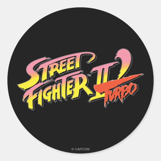 Sticker Rond Turbo Street Fighter II (Devant)
