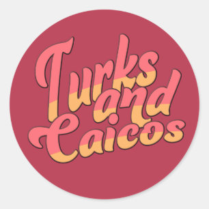 Sticker Rond Turks and Caicos