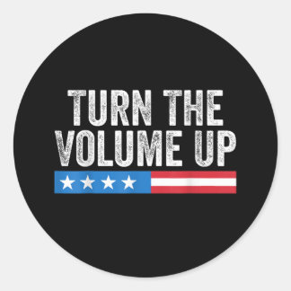 Sticker Rond Turn The Volume Up