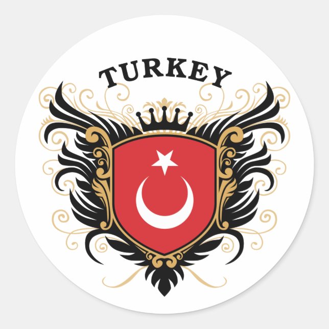 Sticker Rond Turquie (Devant)