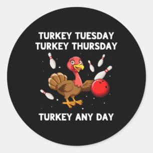 Sticker Rond Turquie Bowling Thanksgiving Bowler Strike Spare B