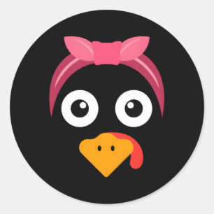 Sticker Rond Turquie Face K Headband Courir Pilgrim Trot Merci