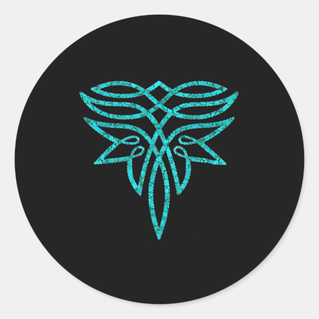 Sticker Rond Turquoise Boot Boot Stittching Western Cowgirl Wom (Devant)