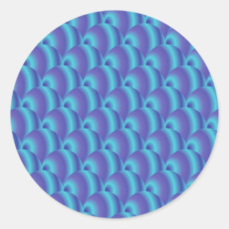 Sticker Rond Turquoise et violet cercle motif, drôle cadeau