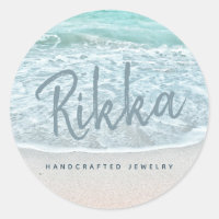 Turquoise Ocean Sandy Beach Bijoux artisanaux
