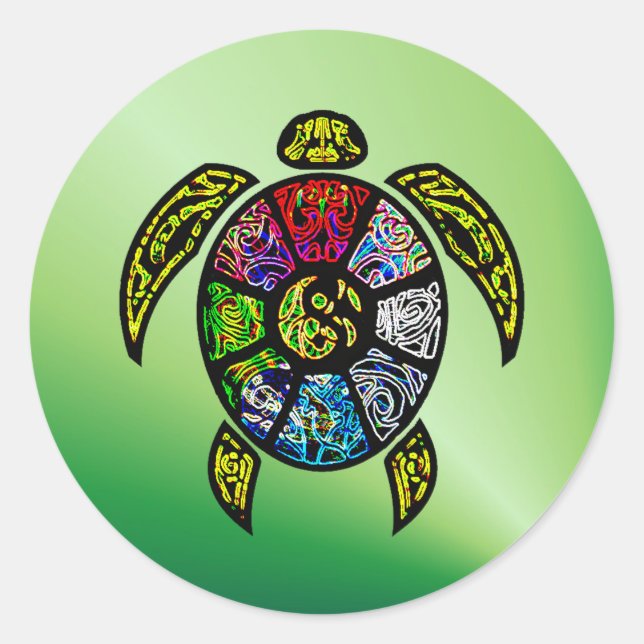 Sticker Rond Turtle Ba-gua (Devant)