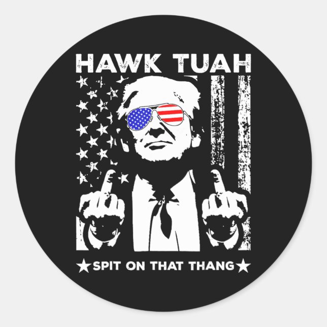 Sticker Rond Tush Spit Sur Cette Chose Drôle 1 (Devant)