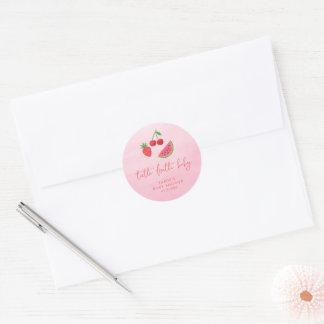 Sticker Rond Tutti Frutti Baby Shower 