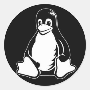 Sticker Rond Tux Black