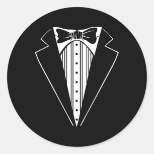 Sticker Rond Tux Pour Mariage Prom Batchelor Tuxedo