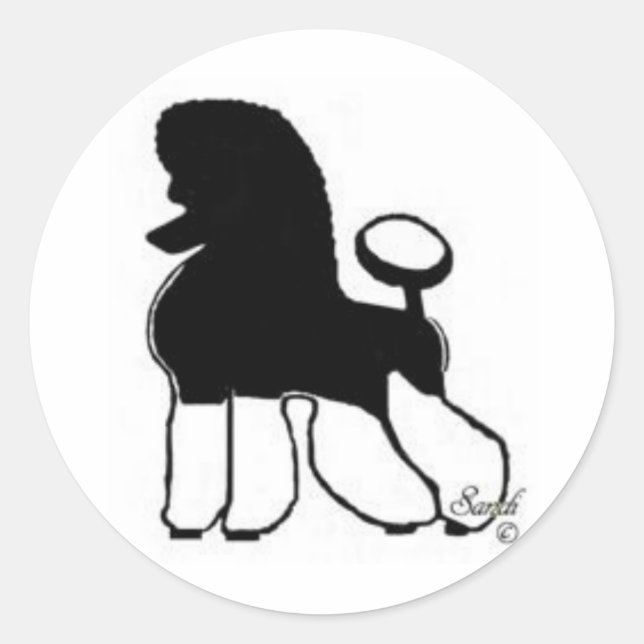 Sticker Rond Tuxpoodle (Devant)