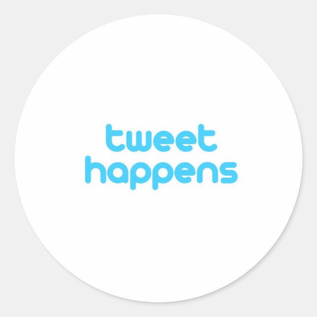 Sticker Rond tweet se produit (Devant)