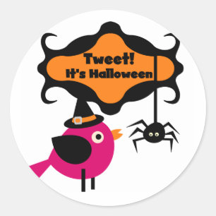 Sticker Rond Tweet T-shirts et cadeaux Halloween