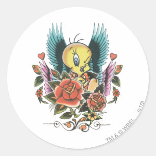 Sticker Rond TWEETY™ Ailes Bleues