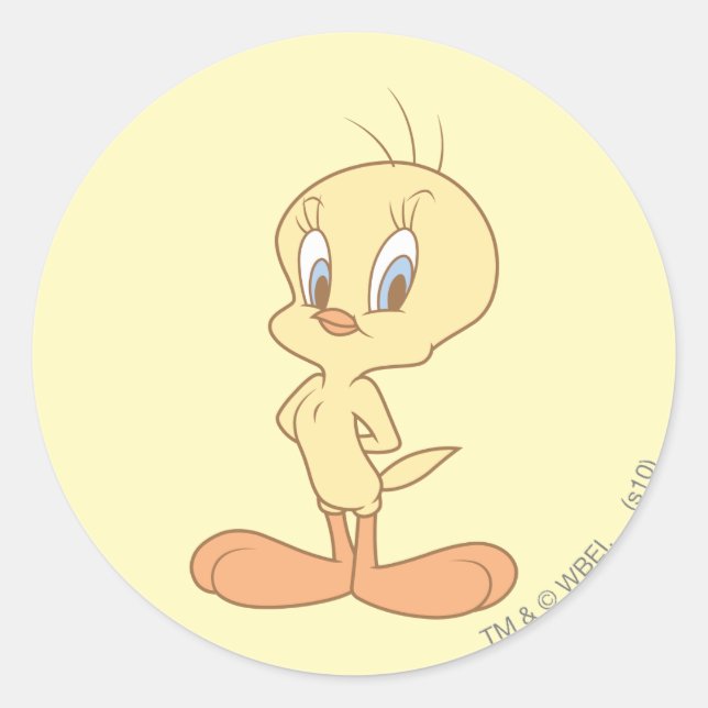 Sticker Rond TWEETY™ debout droit (Devant)