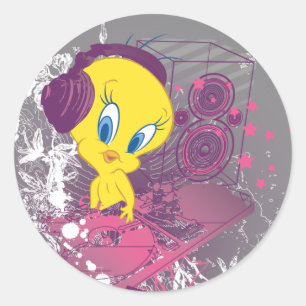 Sticker Rond TWEETY™ Djing