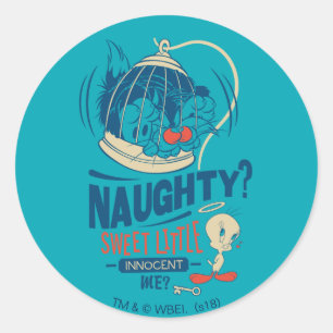Sticker Rond TWEETY™ - Doux Petit Innocent Moi ?