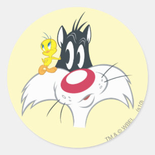 Sticker Rond TWEETY™ En action Pose 12