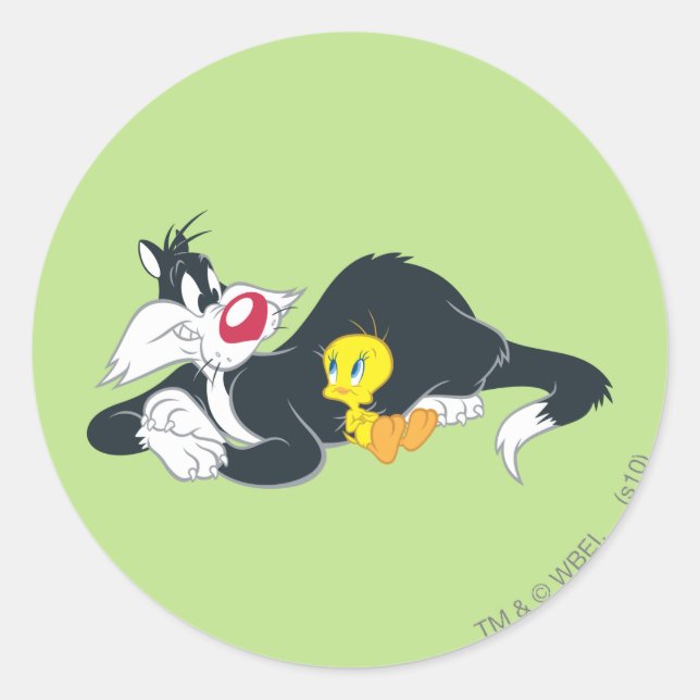 Sticker Rond TWEETY™ En action Pose 14 (Devant)