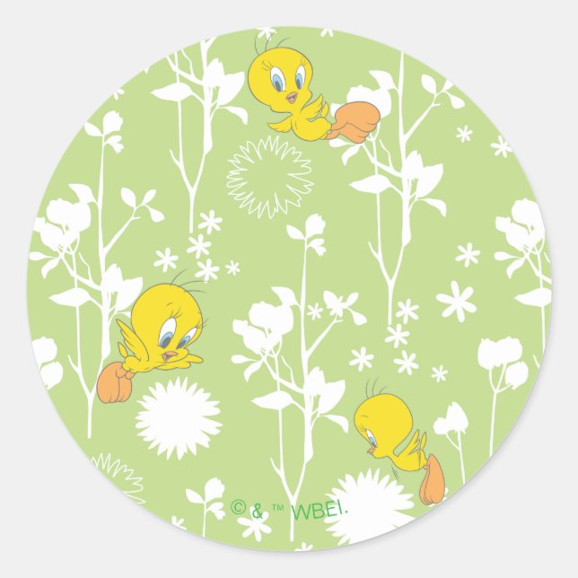 Sticker Rond TWEETY™ - Vibes au printemps (Devant)