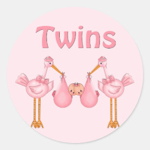 Sticker Rond Twin Girls