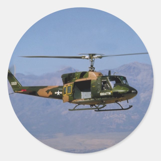 Sticker Rond Twin Huey UH-1N (Devant)
