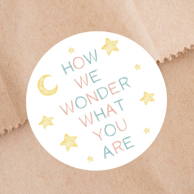 Sticker Rond Twinkle Little Star Comment nous nous demandons la (Créateur téléchargé)