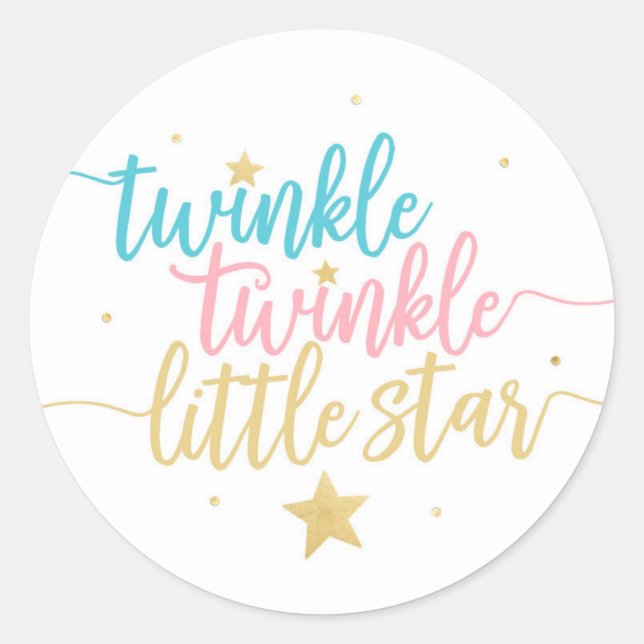 Sticker rond Twinkle Twinkle Little Star (Devant)