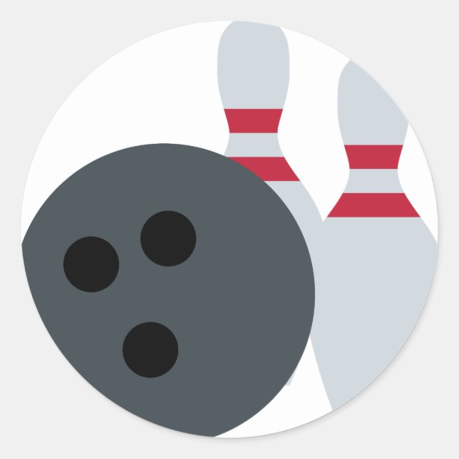 Sticker Rond Twitter Emoji - Bowling fans (Devant)