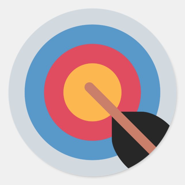 Sticker Rond Twitter Emoticon - target archery (Devant)