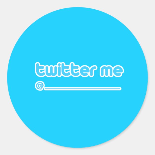 Sticker Rond twitter moi @ (Devant)