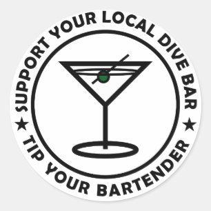 Sticker Rond TYB Support Your Local Dive