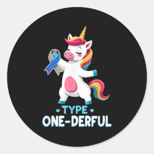 Sticker Rond Type 1 Connaissance du diabète T1d Type 1