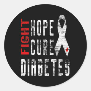 Sticker Rond Type 1 Sensibilisation au diabète - Cure Diabète
