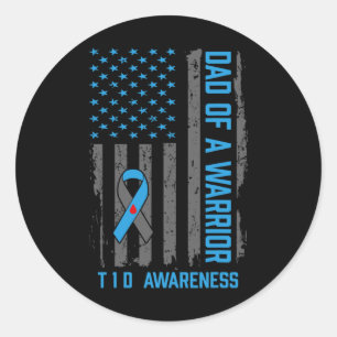 Sticker Rond Type 1 Sensibilisation au diabète T1D Papa of Warr
