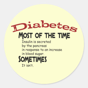 Sticker Rond Type 2 Cadeaux et T-shirts pour le diabète
