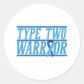Sticker Rond Type 2 Guerrier du diabète