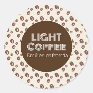 Sticker Rond Type de saveur de café de restaurant léger