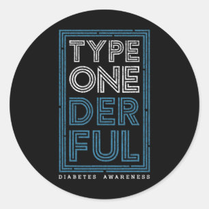 Sticker Rond Type Le diabète Le diabète La sensibilisation au d