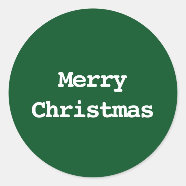 Sticker Rond Typographe de Merry Christmas (Devant)