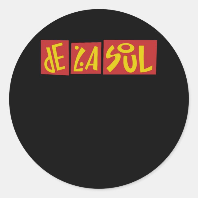 Sticker Rond Typographie De La Soul (Devant)