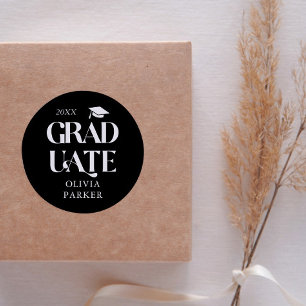 Sticker Rond Typographie grace noire