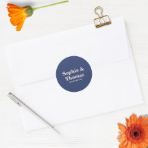 Typographie moderne et audacieuse Mariage Bleu mar