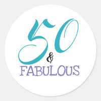 Typography 50th Birthday | 50 and Fabulous