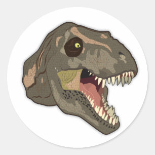 Sticker Rond Tyrannosaurus FRAPPES
