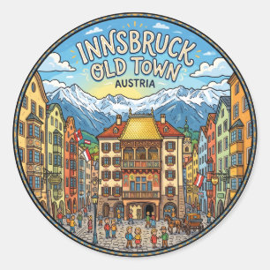 Sticker Rond Tyrol Autriche