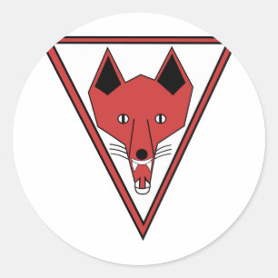 Sticker Rond U-255 grimaçant le Fox
