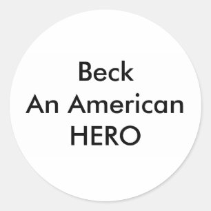 Sticker Rond ! ! U Create Beck Un HERO Américain